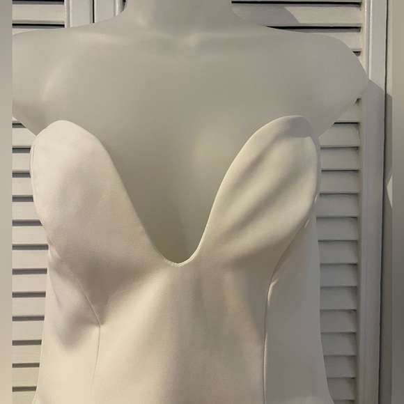 Zara white Strapless Mini Dress - Picture 3 of 6